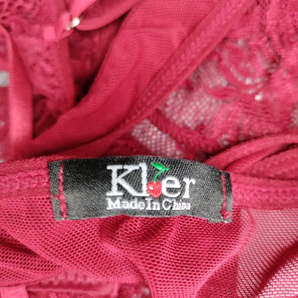 One Piece Floral Lace Lingerie - Picture 7 of 8